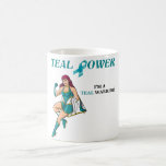Teal Warrior Ovarian Cancer Awareness Mug 1