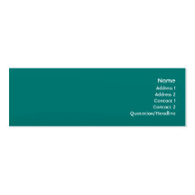 Teal Wave - Skinny Business Card Templates