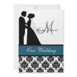 Teal Wedding Couple Wedding Invitation