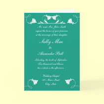 Teal Wedding Invitation cards