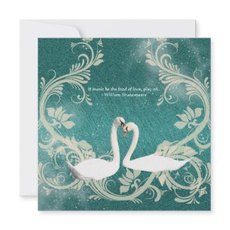 Teal white vintage engagement wedding invitation