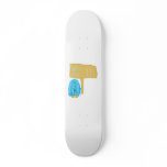 Teal wind power skateboard deck