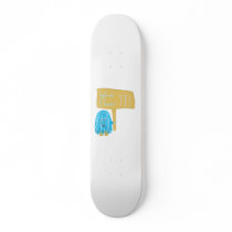 Teal wind power skateboard deck