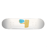 Teal wind power skateboard deck