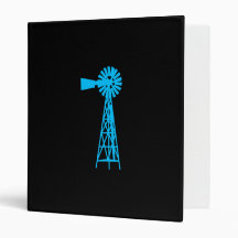 Teal Windmill.png 3 Ring Binders