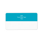Teal with white area and text. labels