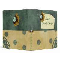 Teal &amp; Yellow Recipe Binder