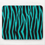 Teal Zebra Mouse Pad