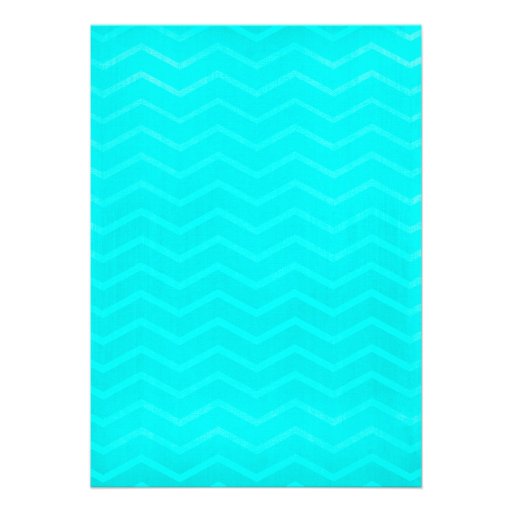 Teal Zigzag Wedding Invitations