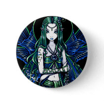 Teal "Zoe" Celestial Fairy Fantasy Button