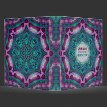 TealPink Geometric Art Pattern Album Binder binders