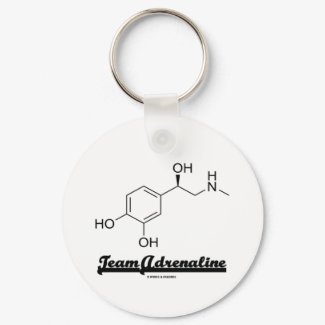 Team Adrenaline (Chemical Molecule Humor) keychain