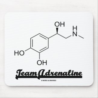 Team Adrenaline (Chemical Molecule Humor) mousepad