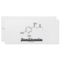 Team Adrenaline (Chemical Molecule Humor) Customized Rack Card