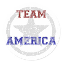 Team America Round Stickers