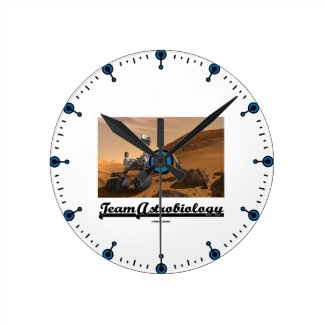 Team Astrobiology (Curiosity Rover Mars Explore) Round Clocks