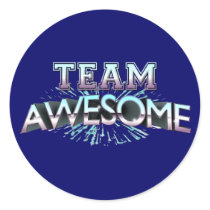 Team Awesome Round Sticker