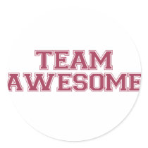 Team Awesome Round Sticker