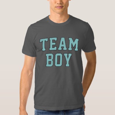 Team Baby Boy | Men's Blue and Gray Shirt
