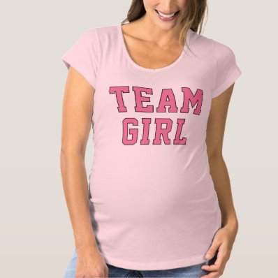 Team Baby Girl | Women&#39;s Pink Maternity Shirt