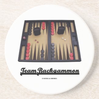 Team Backgammon (Backgammon Board) Drink Coaster