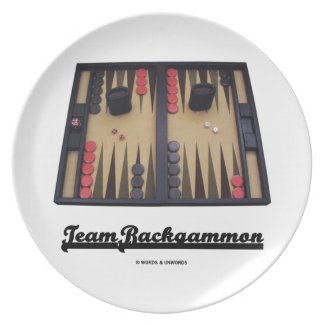 Team Backgammon (Backgammon Board) Party Plates