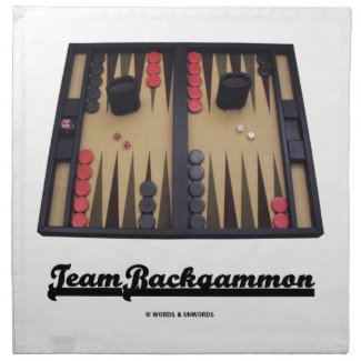 Team Backgammon (Backgammon Board) Printed Napkins