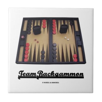 Team Backgammon (Backgammon Board) Small Square Tile