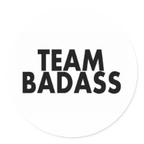Team Badass Round Stickers