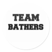 Team Bathers Round Stickers