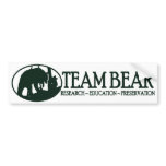 Team Bear Bumper Sticker Green