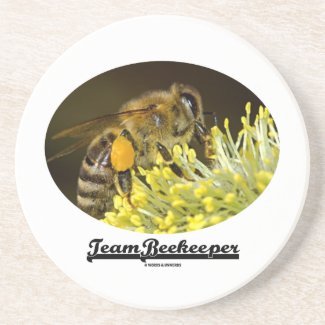 Team Beekeeper (Bee On Yellow Flower) Drink Coaster