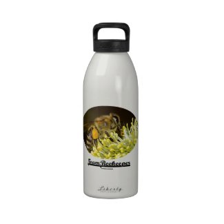 Team Beekeeper (Bee On Yellow Flower) Reusable Water Bottles