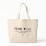 team bill tote bags