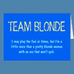 TEAM BLONDE - greeting card by folkartblonde TEAM BLONDE - greeting card