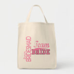 Team Bride 1 JUNIOR JR BRIDESMAID Canvas Bag
