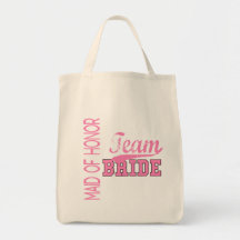 Team Bride 1 MAID OF HONOR Tote Bag