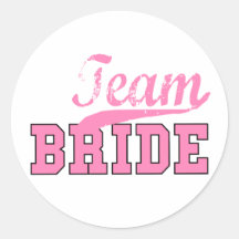 Team Bride 1 Round Sticker