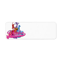 team bride bridesmaids bachelorette wedding bridal custom return address labels