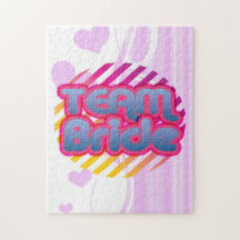 Team Bride Bridesmaids bachelorette wedding party Puzzles