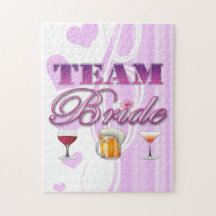 Team Bride Drinks Bridesmaids Wedding Bridal Party Puzzles