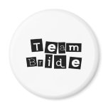 Team Bride (Sq Blk) Fridge Magnets