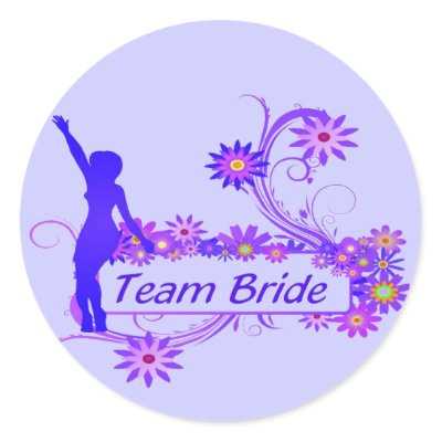 Team Bride Round Stickers