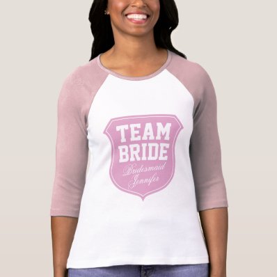 Team Bride t shirt for bachelorette bridal party