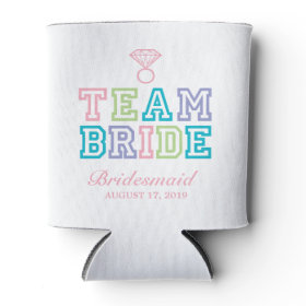 Team Bride | Wedding Can Cooler