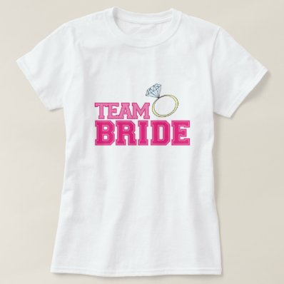 Team Bride with Ring Ladies T-Shirt