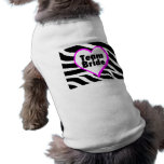 Team Bride (Zebra Print) Doggie T Shirt