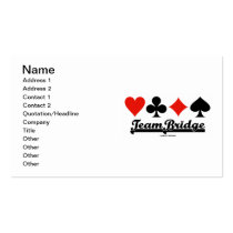 Team Bridge (Bridge Attitude Four Card Suits) business cards