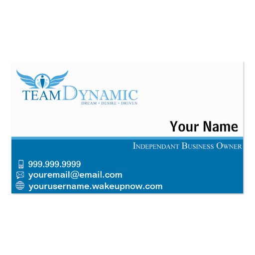 Team Business Card (back side)