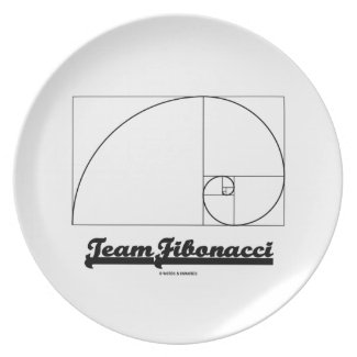 Team Fibonacci (Fibonacci Spiral) Dinner Plate